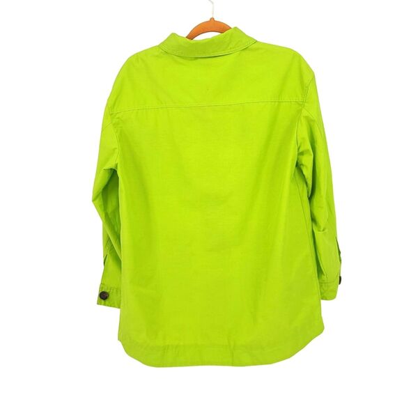 Topshop NWT Neon Green Shacket Size 4 - Picture 2 of 6
